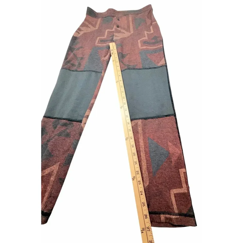 Burton Men’s M DryRide Wool Base Layer Leggings Thermal Geometric Print